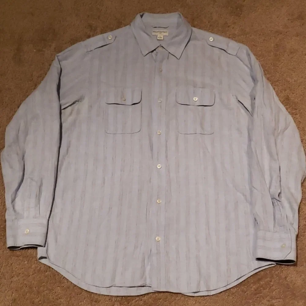 Banana Republic Mens Epaulet Dress Shirt L